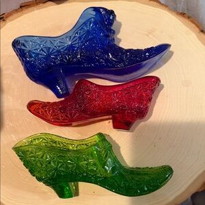 Colorful Glass Shoe trinkets